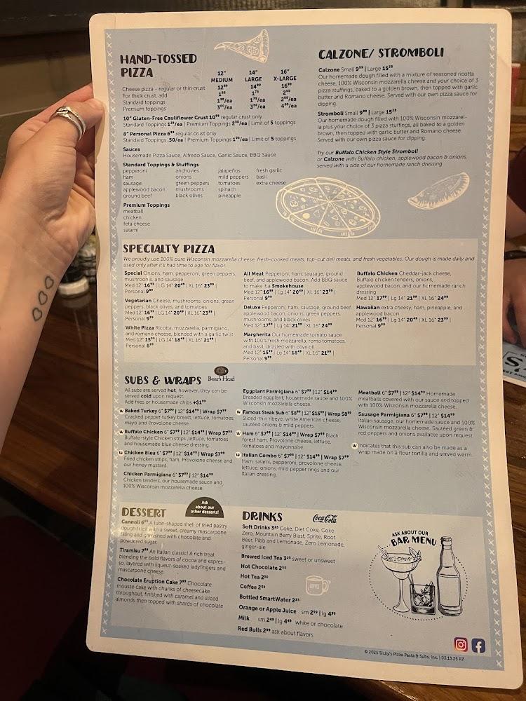 Sicily's Pizza, Pasta & Subs Menu image 4