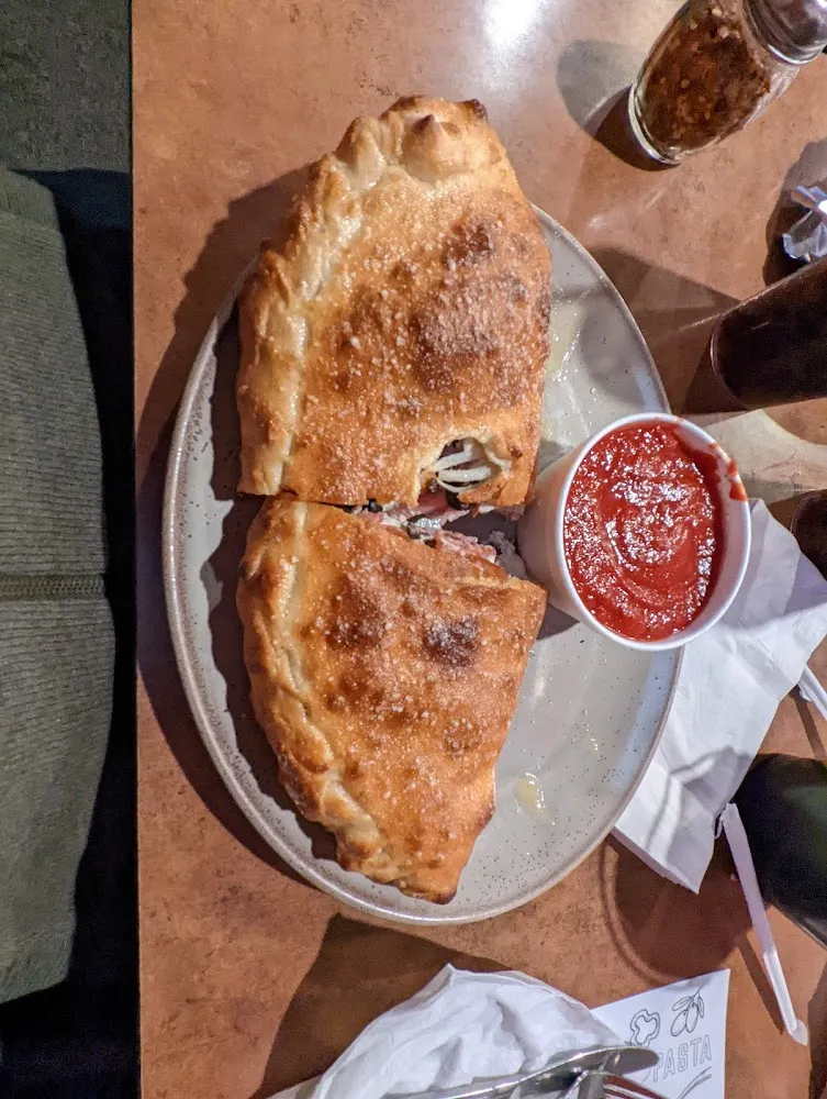 Stromboli Calzone with Three Meats and Cheese